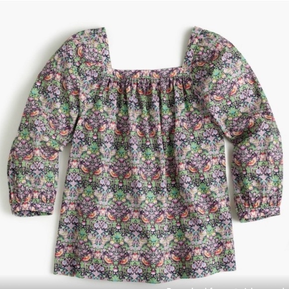 J Crew Liberty Art Fabrics size 2 Floral Print Women's Top - Picture 3 of 6